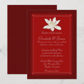 Rode bruiloft kaart (Voorkant / Achterkant)