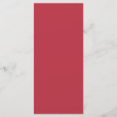 Rode bruiloft menu (Achterkant)