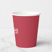 Rode bruiloft papieren bekers (Achterkant)