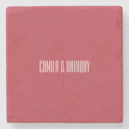 Rode bruiloft stenen onderzetter