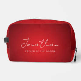 Rode bruiloft vader van de bruidegom Custom Dopp K Toilettasje