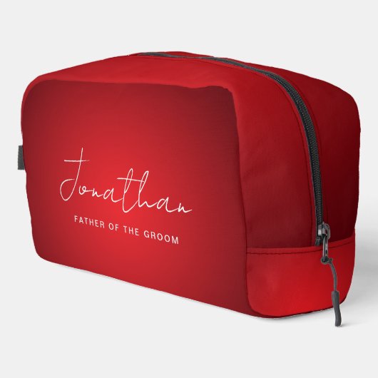 Rode bruiloft vader van de bruidegom Custom Dopp K Toilettasje (Rechterhoek)
