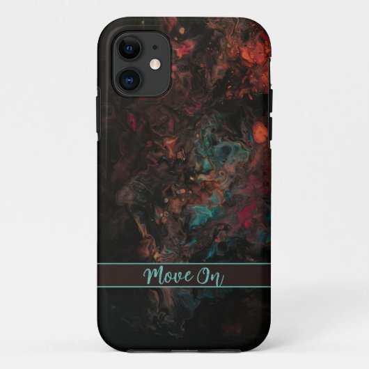 Rode-bruine abstracte IPhone-draagtas Case-Mate iPhone Case (Achterkant)