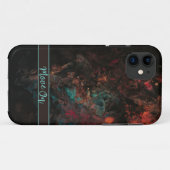 Rode-bruine abstracte IPhone-draagtas Case-Mate iPhone Case (Achterkant (horizontaal))
