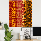  rode bruine bindmiddelen Abstracte kunst Poster (Thuiskantoor)