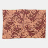 Rode bruine bladeren op een gevlekte achtergrond. theedoek (Horizontaal)