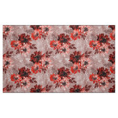 Rode, bruine bloemen. stof (Fat Quarter)