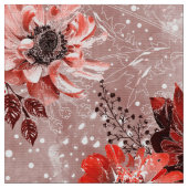 Rode, bruine bloemen. stof (Close Up)