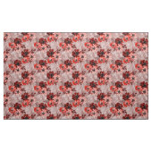 Rode, bruine bloemen. stof (Yard (91,4 cm))