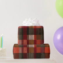 Rode Bruine Boerderij Geruite Houten Plaid Patroon