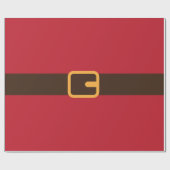 Rode bruine kerstkerstkerstgordel cadeaupapier (Vlak)