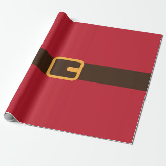 Rode bruine kerstkerstkerstgordel cadeaupapier