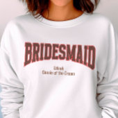 Rode + Bruine Nep Glitter Varsity BRUIDSJUFFER Trui