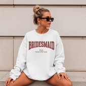 Rode + Bruine Nep Glitter Varsity BRUIDSJUFFER Trui