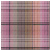 Rode bruine tartan stof (Close Up)