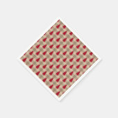 Rode Bruine Taupe Buffalo Plaid Rustieke Kerst Servet (Hoek)