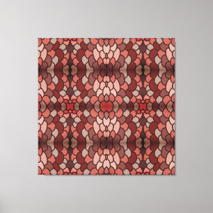 Rode Bruine Terracotta Mozaïek Canvas Afdruk