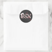 Rode BSN verpleegkundige gunst sticker / envelop a (Tas)