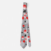 RODE BUBBLE GRAY ABSTRACT BUBBLE PATTERN STROPDAS (Voorkant)