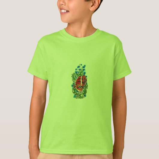 rode bubblefish kids T-shirt (Voorkant)