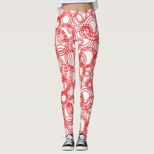 Rode bubels leggings (Voorkant)