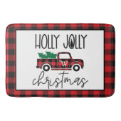 Rode Buffalo drift- en boommonogram Badmat (Voorkant)