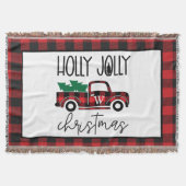 Rode Buffalo  drift- en boommonogram Deken (Voorkant)