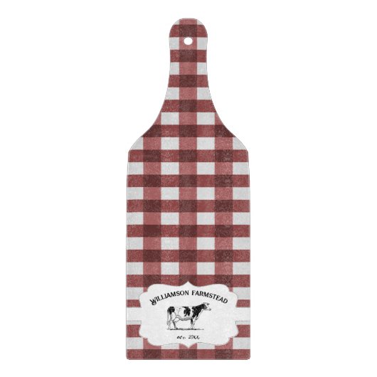 Rode Buffalo Gedekte Koe Boerderij Knip Snijplank (Voorkant)