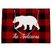 Rode Buffalo geruit & Beer | Persoonlijke naam cad Groot Cadeauzakje (Voorkant)