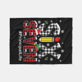 Rode Buffalo geruite zes zeven 6 7 Meme Kerstmis P Fleece Deken (Voorkant (Horizontaal))