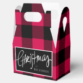 Rode Buffalo met kerstmis Bedankdoosjes (Geopend)