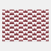 Rode Buffalo met knuppels met kerstmis Inpakpapier Vel (Voorkant 2)