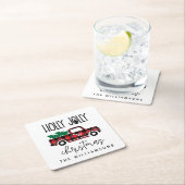 Rode Buffalo  monogram voor vrachtwagens en bomen Kartonnen Onderzetters (Insitu)