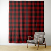 Rode Buffalo Plaid Achtergrond Muur Bekleding Wandkleed (In situ)