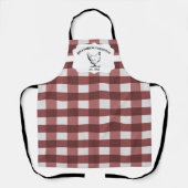 Rode Buffalo Plaid Boerderij Kip Schort (Voorkant)