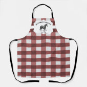 Rode Buffalo Plaid Boerderij Paard Schort (Voorkant)