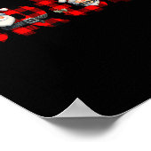 Rode Buffalo Plaid Bruh Kerstmis Xmas Pyjama Jonge Poster (Hoek)