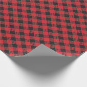 Rode Buffalo Plaid Cadeaupapier (Hoek)