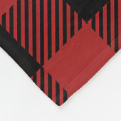 Rode Buffalo Plaid Fotocollage Dekbed Fleece Deken (Hoek)