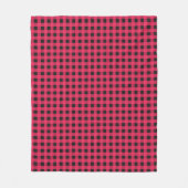 Rode Buffalo Plaid Geruite Winter Rustieke Patroon Fleece Deken (Voorkant)