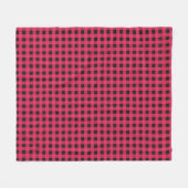 Rode Buffalo Plaid Geruite Winter Rustieke Patroon Fleece Deken (Voorkant (Horizontaal))