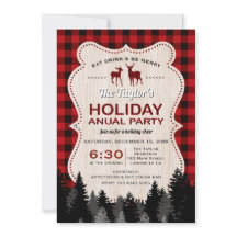 Rode Buffalo Plaid Houten Herten Vakantie Jaarlijk