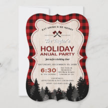 Rode Buffalo Plaid Houten Kerst Jaarlijks Feest