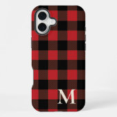 Rode Buffalo Plaid Karo iPhone Hoesje (Achterkant)