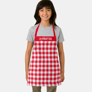 Rode Buffalo Plaid Kerstmis Custom Schort