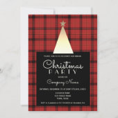 Rode Buffalo Plaid Kerstmis Kaart (Voorkant)
