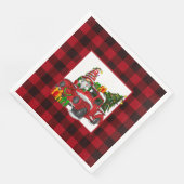 Rode Buffalo Plaid Kerstmis Servet (Hoek)