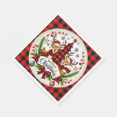 Rode Buffalo Plaid Kerstmis Servet (Hoek)