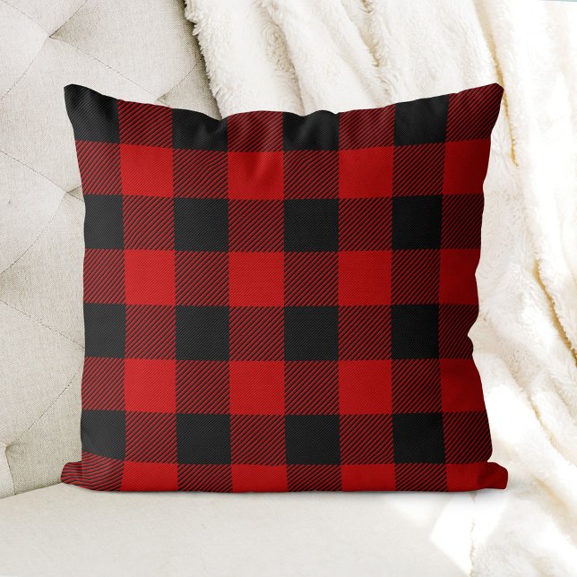 Rode Buffalo Plaid Kussen (Creator heeft geüpload)