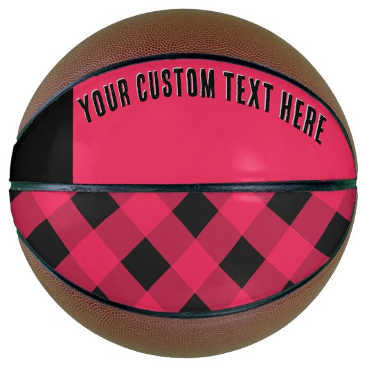 Rode Buffalo Plaid Landelijke Stijl Basketbal (Voorkant)
